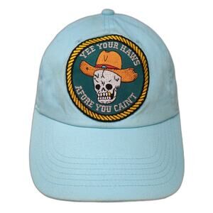 Gelante Baseball Cap Blue One Size Yee Your Haws Skull Cowboy Hat Slideback Rope